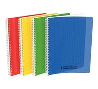 Conquérant Cahier Classique A4 Grands Carreaux Seyès 100 Pages Reliure Intégrale Couverture Polypro Coloris Assortis