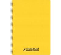 Conquérant Cahier Classique A4 Petits Carreaux 5 mm 100 Pages Reliure Intégrale Couverture Polypro Coloris Assortis