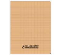 CONQUÉRANT Cahier conquérant classique agrafé 24 x 32 cm 96P 90G grands carreaux abricot