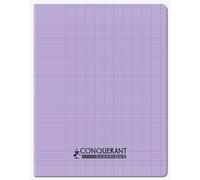 CONQUÉRANT Cahier conquérant classique agrafé 24 x 32 cm 96P 90G grands carreaux lilas