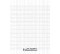 Conquérant Cahier Conquérant Polypro Agrafé 24x32 Cm 60p 90g Grands Carreaux Incolore