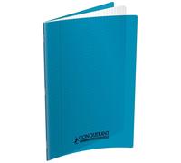 Conquérant Cahier Conquérant Polypro Agrafé 24x32 Cm 96p 90g Grands Carreaux Turquoise
