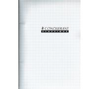 CONQUÉRANT Cahier à couverture polypro 90 g 24 x 32 cm 96 p Petits carreaux 5x5 Translucide