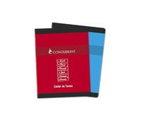 CONQUERANT Cahier de Textes 17x22cm Grands Carreaux Seyès 124 Pages Agrafées Couverture Carte Coloris Assortis