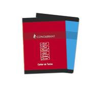 Conquérant Cahier de Textes 17x22cm Petits Carreaux 5mm 124 Pages Agrafées Couverture Carte Coloris Assortis