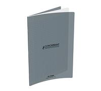 Conquérant Cahiers Classique 24x32cm Grands Carreaux Seyès 96 Pages Agrafées Couverture Polypro Gris ,(1 unité)