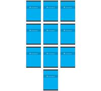 CONQUERANT Lot de 10 Cahiers broché A4 192 pages 70g quadrillé 5x5 coloris aléatoires
