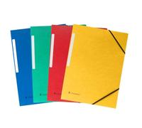 CONQUÉRANT Lot de 10 Chemise 3 Rabats A4 avec Elastique Couverture Carte Recyclée Assortis