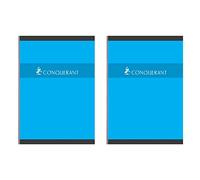 CONQUÉRANT Lot de 2 Cahiers broché A4 192 pages 70g quadrillé 5x5 coloris aléatoires