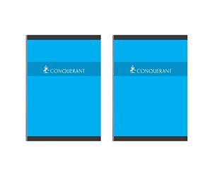 CONQUÉRANT Lot de 2 Cahiers broché A4 192 pages 70g quadrillé 5x5 coloris aléatoires