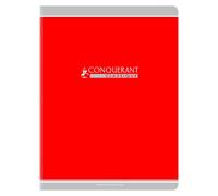 Conquérant Lot De 3 Cahiers Conquérant Classique Agrafé 24 X 32 Cm 96p 90g Grands Carreaux Rouge