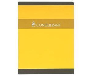 CONQUÉRANT Lot de 3 Cahiers de Devoirs 17x22cm Petits Carreaux 96 Pages Agrafées Coloris aléatoires