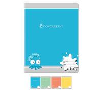 Conquérant Lot De 3 Cahiers D'ecriture 17x22cm 32p 70g Grands Carreaux Seyès 4mm Coloris Aléatoires