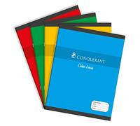 CONQUÉRANT Lot de 3 cahiers d'essais agrafé 17x22 cm 48p 60G coloris aléatoires