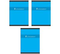 CONQUÉRANT Lot de 3 Cahiers piqué 24 x 32 cm 48 pages 70g Seyès Coloris Aléatoire