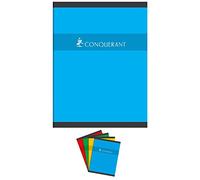 CONQUÉRANT Lot de 5 Cahiers 24x32cm 70g Grands Carreaux 96 pages Agrafées Coloris aléatoires