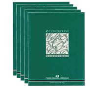 Conquerant Lot de 5 Cahiers piqué 17 x 22 cm 32 pages 90g Réglure Séyès 2,5 mm