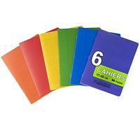 Conquérant 6 Cahiers Agrafés 17x22cm Grands Carreaux Seyès 96 Pages 90g