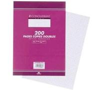 Conquerant - pqt de 200p copies doubles 21x29,7 seyes grand carreaux 85 G