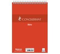 CONQUERANT SEPT Bloc sténo à spirale, A5, uni, 90 feuilles