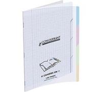 Conquérant Classique Cahier grands carreaux sans spirales 140 Pages 24 x 32 cm Incolore