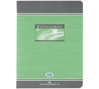 Conquerant Cahier Sept 92707 – 24 x 32 cm (A4+) – 192 pages quadrillé – Couverture offset verte
