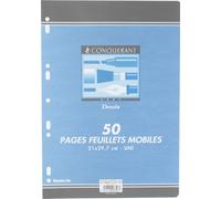 CONQUERANT Sept Dessin Couvertures pour classeurs à anneaux 25 feuilles