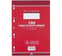Conquérant Feuilles simples perforées A4 90 g 200 pages petits carreaux 5 x 5