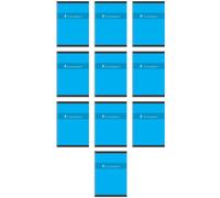 Conquérant Sept Lot De 10 Cahiers Reliure Intégrale A4 100p 70gpetits Carreaux Coloris Aléatoires