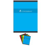 Conquérant Sept Lot De 2 Cahiers 24x32cm 70g Grands Carreaux 96 Pages Agrafées Coloris Aléatoires