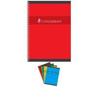 Conquérant Sept Lot De 2 Cahiers À Spirale A4 Petits Carreaux 180p 70g Coloris Aléatoires