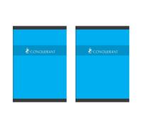 Conquérant Sept Lot De 2 Cahiers A4 96 Pages70g Petits Carreaux Agrafées Coloris Aléatoires