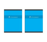 Conquérant Sept Lot De 2 Ts Cahier De Devoirs 17x22cm 192p Grands Carreaux Agrafées Coloris Aléatoires