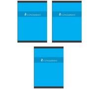Conquérant Sept Lot De 3 Cahiers A4 96 Pages70g Petits Carreaux Agrafées Coloris Aléatoires