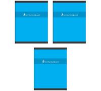 Conquérant Sept Lot De 3 Ts Cahier De Devoirs 17x22cm 192p Grands Carreaux Agrafées Coloris Aléatoires