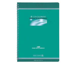 CONQUÉRANT SEPT Lot de 5 Cahiers reliure intégrale 17 x 22 cm 5x5 70g 100 pages