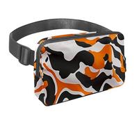 Conquérez vos aventures avec style avec notre sac banane de voyage, le sac à bandoulière ultime pour homme et femme, motif camouflage rose, Multicolore #08, 1.5x9.0x5.9in/4x23x15cm