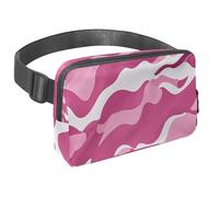 Conquérez vos aventures avec style avec notre sac banane de voyage, le sac à bandoulière ultime pour homme et femme, motif camouflage rose, Multicolore #01, 1.5x9.0x5.9in/4x23x15cm
