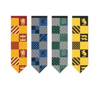 Conquest Journals - Lot de 4 petits drapeaux de Quidditch de Poudlard Harry Potter, 20,3 x 73,7 cm, en polyester, comprend des bannières Gryffondor, Serpentard, Serdaigle et Poufsouffle, décorations