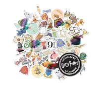 Conquest Journals Lot de 60 autocollants en vinyle aquarelle Harry Potter, 5 hologrammes, imperméables, résistants aux UV et aux rayures, parfaits pour les gadgets, sous licence officielle (vinyle