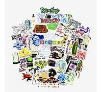 Conquest Journals Rick and Morty Get Schwifty Lot de 50 autocollants uniques en vinyle imperméable, résistant aux UV et aux rayures, idéal pour tous vos gadgets