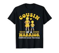 Conscience du Cancer de l'enfance Cousin Guerrier Blonde Garçons Filles T-Shirt