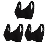 Consciouts Bra, Wireless Ribbed Push-Up Bra for Women, Seamless Adjustable Support with Side Wings & Invisible Lift for Comfort