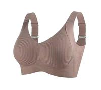 Consciouts Bra, Wireless Ribbed Push-Up Bra for Women, Seamless Adjustable Support with Side Wings & Invisible Lift for Comfort