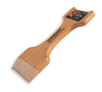 CONSDAN Grattoir à Grille, Brosse de Barbecue en Bois de chêne Massif, grattoir pour Barbecue extérieur, grattoir de Barbecue sans Poils, Brosse de Nettoyage de Grille en Bois sûre