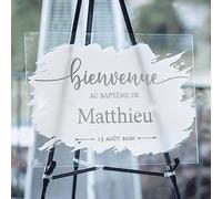 Conseil De Mariage Français Panneau, Nom Personnalisé Date Panneau De Mariage,Bienvenue Mariage Autocollant, Pour Fournitures De Décoration Fête Du Ramadan Le Baptême, Bienvenue Mariage Autocollant