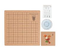 Conseil de projet Macrame | Tableau de projet double face 8X8In avec grilles et broches | Planche en réutilisable avec instructions pour tresser des bracelets, tresses, perruques, ficelle de nouage