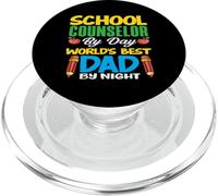 Conseiller Scolaire de Jour, Meilleur père du Monde de Nuit PopSockets PopGrip pour MagSafe