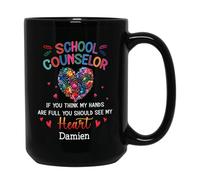 Conseiller Scolaire, Tu Devrais Voir Mon Cœur Tasse À Café Céramique Tasse À Thé Durable Mug Idée Cadeau Pour Pâques Bureau Anniversaire 330ml