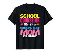 Conseillère Scolaire de Jour, Meilleure Maman du Monde de Nuit T-Shirt